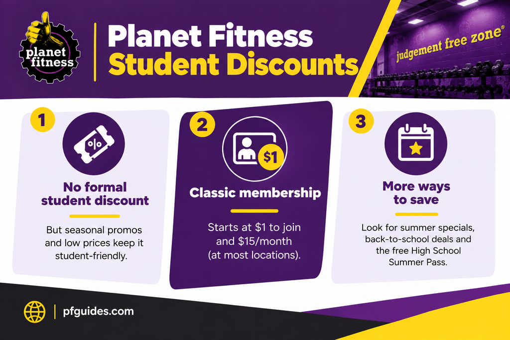 Planet Fitness Student Discounts Infographic