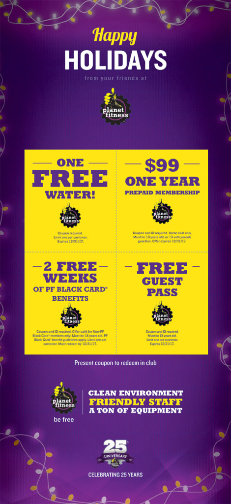 Planet Fitness Holiday Promotions
