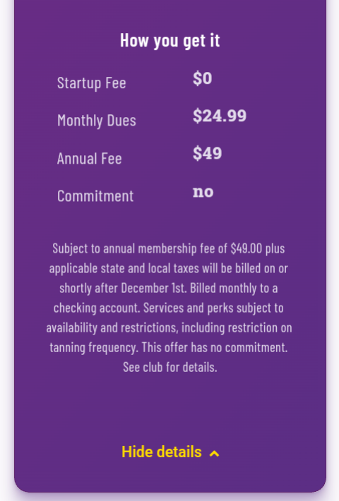 Planet Fitness Annual Fee Charges