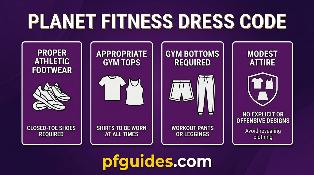 Planet Fitness Dress Code Infographic