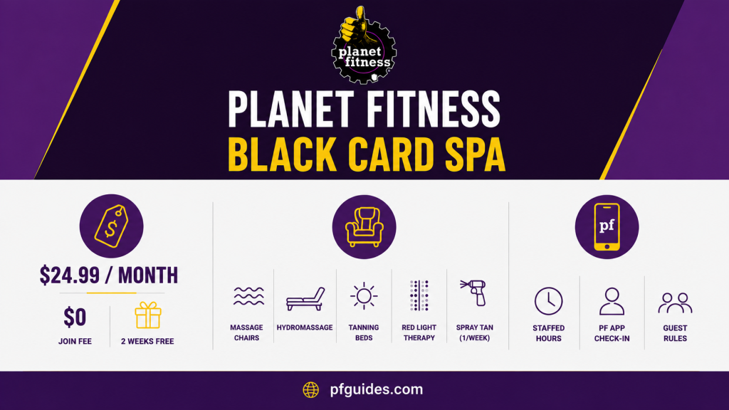 Planet Fitness Black Card Spa infographic
